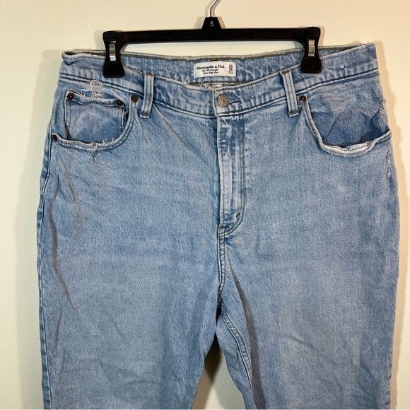 ✨ Abercrombie & Fitch Women’s ‘90s Straight Ultra High Rise Jeans Curve Love 16S - Picture 2 of 12